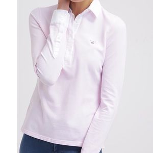 Women GANT Polo Shirt California Pink
